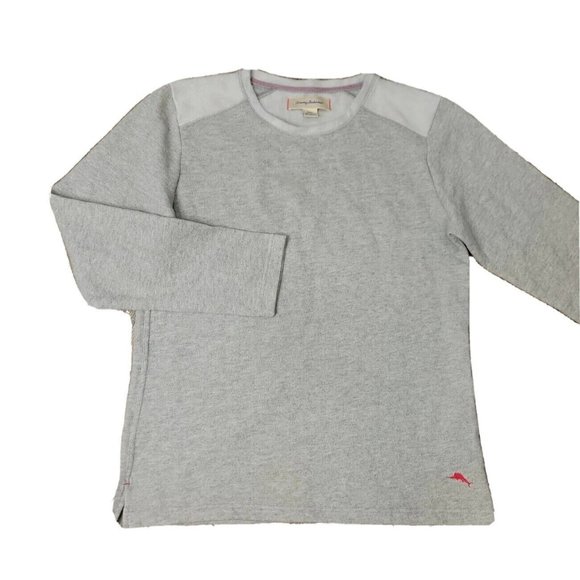 Tommy Bahama Other - Tommy Bahama Men's Medium Knit Sweater Two Tone Gray Pullover Fleece Lined Soft